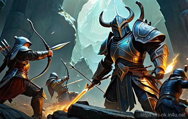 나이트크로우 업데이트 소식 - Image Prompt 1: Dynamic Strategic Combat**